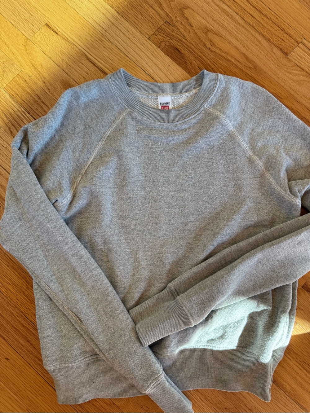Re/Done Heather Gray Women's Crewneck Sweatshirt XS